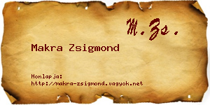 Makra Zsigmond névjegykártya