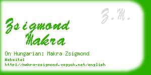 zsigmond makra business card